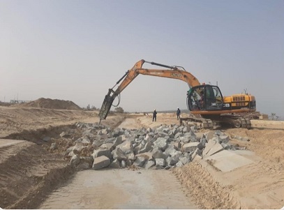 Concrete breaking and ROW